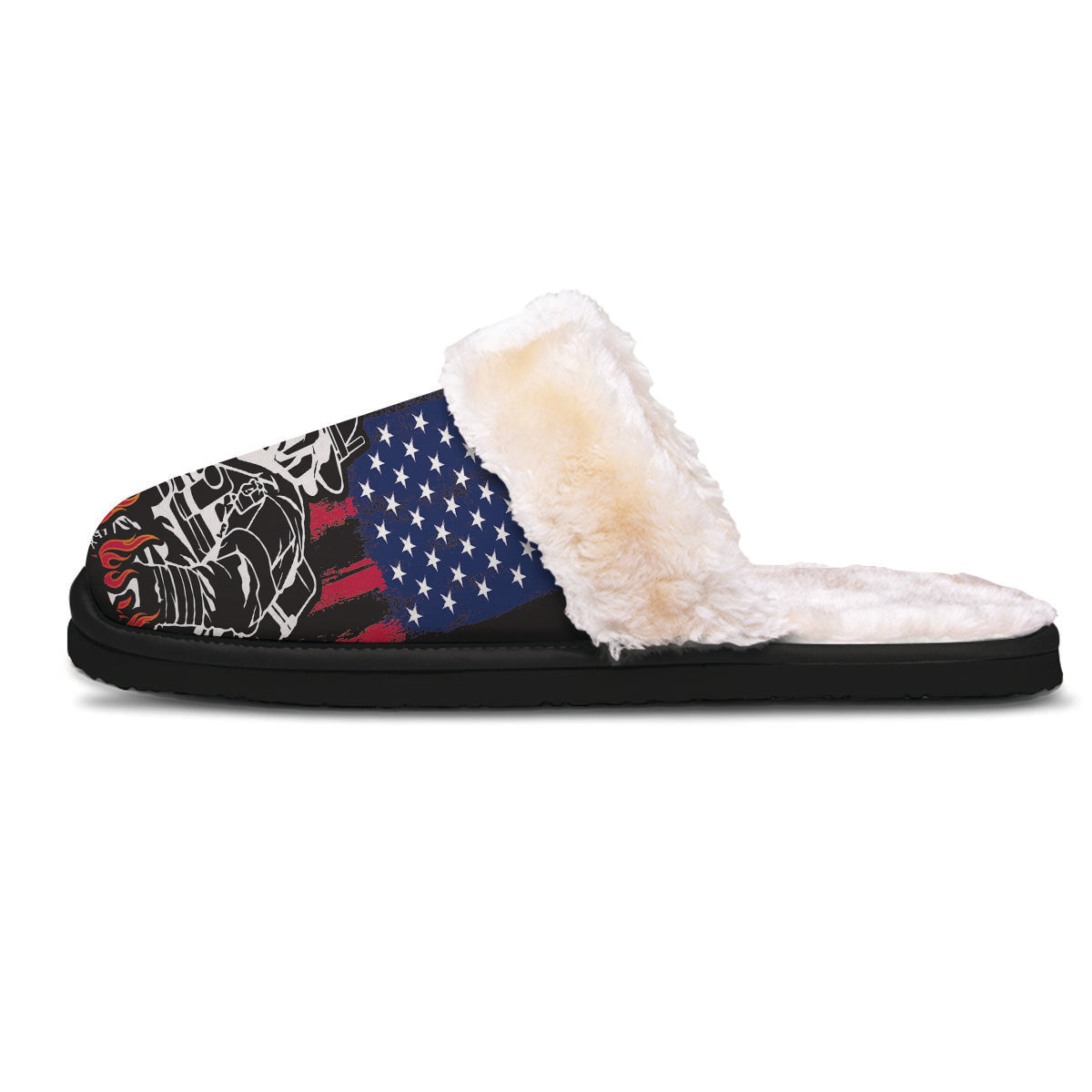 Firefighter Emblem American Print Slippers-grizzshop