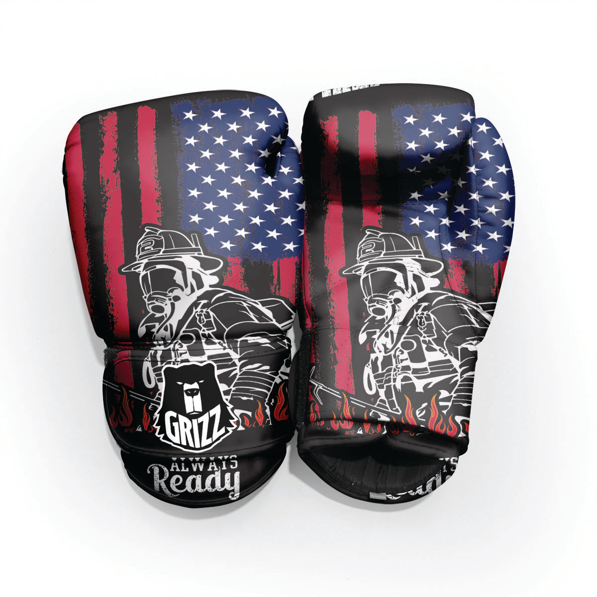 Firefighter Emblem American Print Pro Boxing Glove