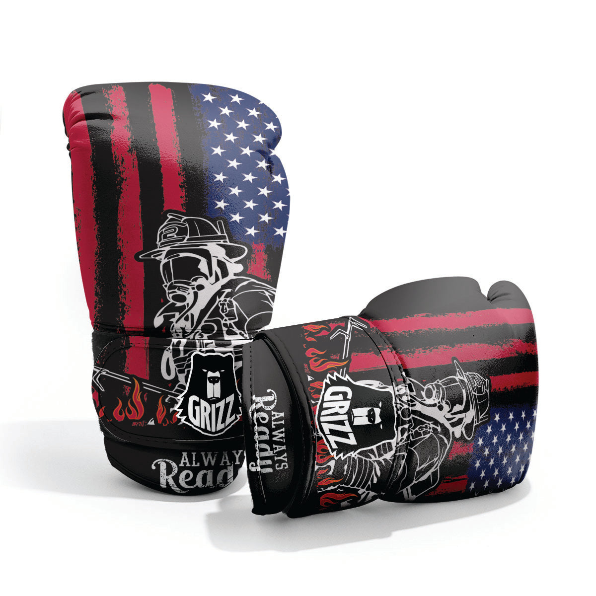 Firefighter Emblem American Print Pro Boxing Glove