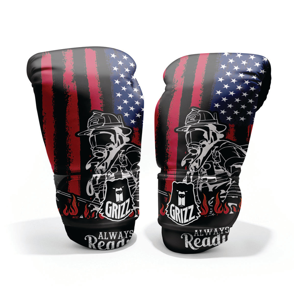 Firefighter Emblem American Print Pro Boxing Glove