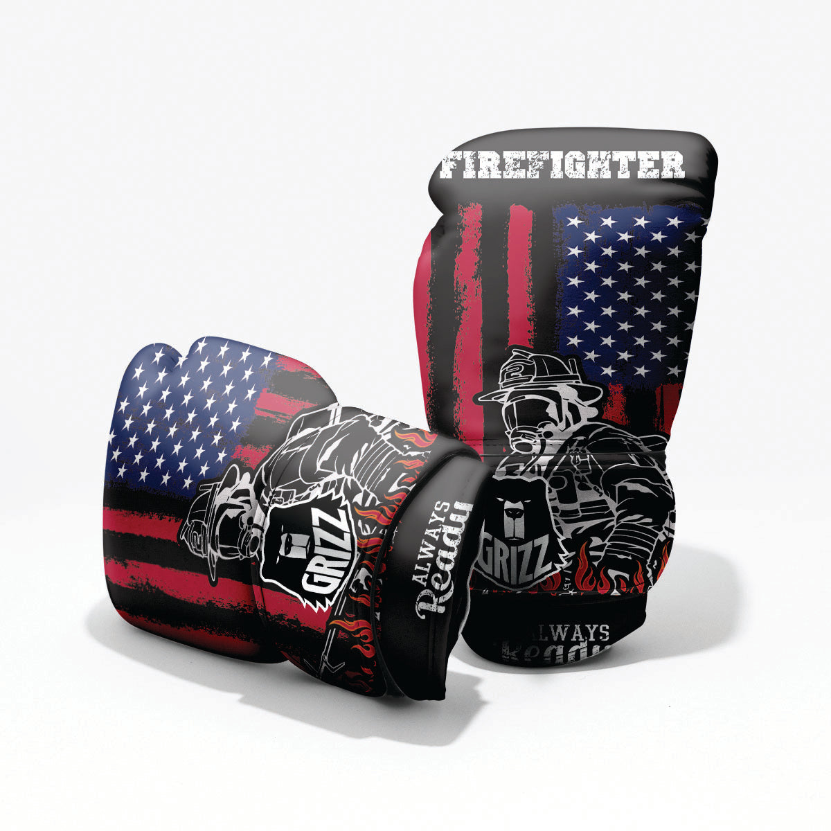 Firefighter Emblem American Print Pro Boxing Glove
