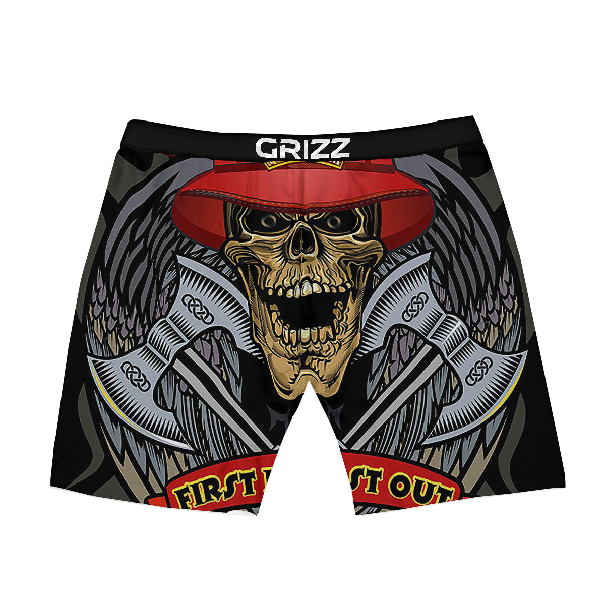 Firefighter Volunteer Print Boxer Briefs-grizzshop