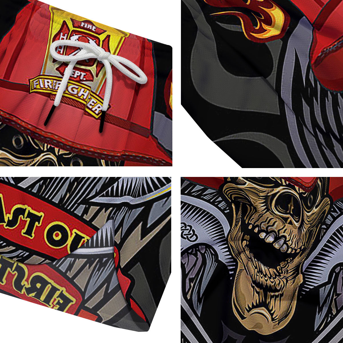 Firefighter Volunteer Print Men's Running Shorts-grizzshop