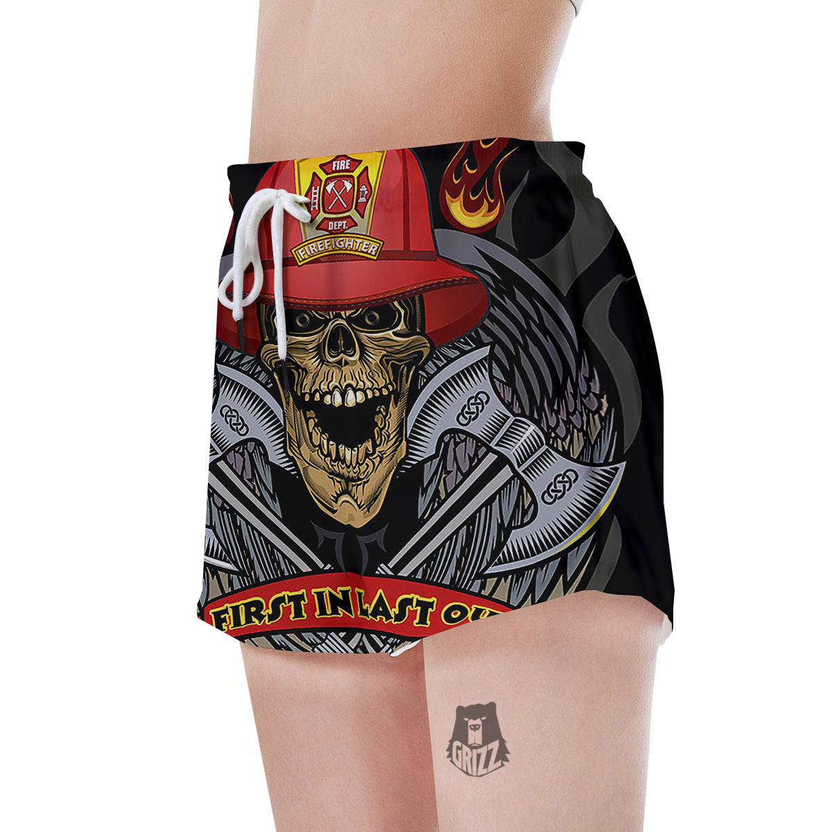 Firefighter Volunteer Print Women's Shorts-grizzshop