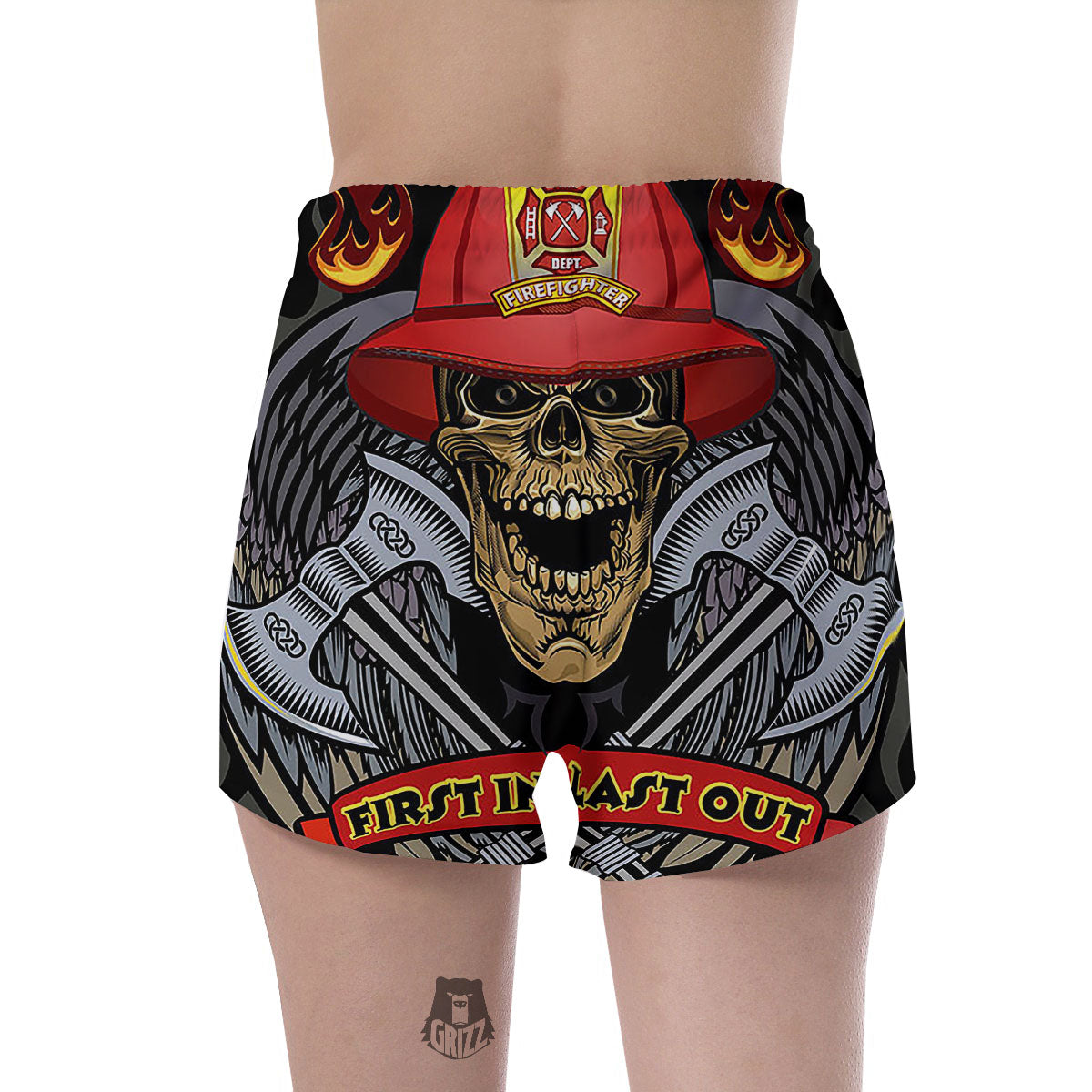 Firefighter Volunteer Print Women's Shorts-grizzshop