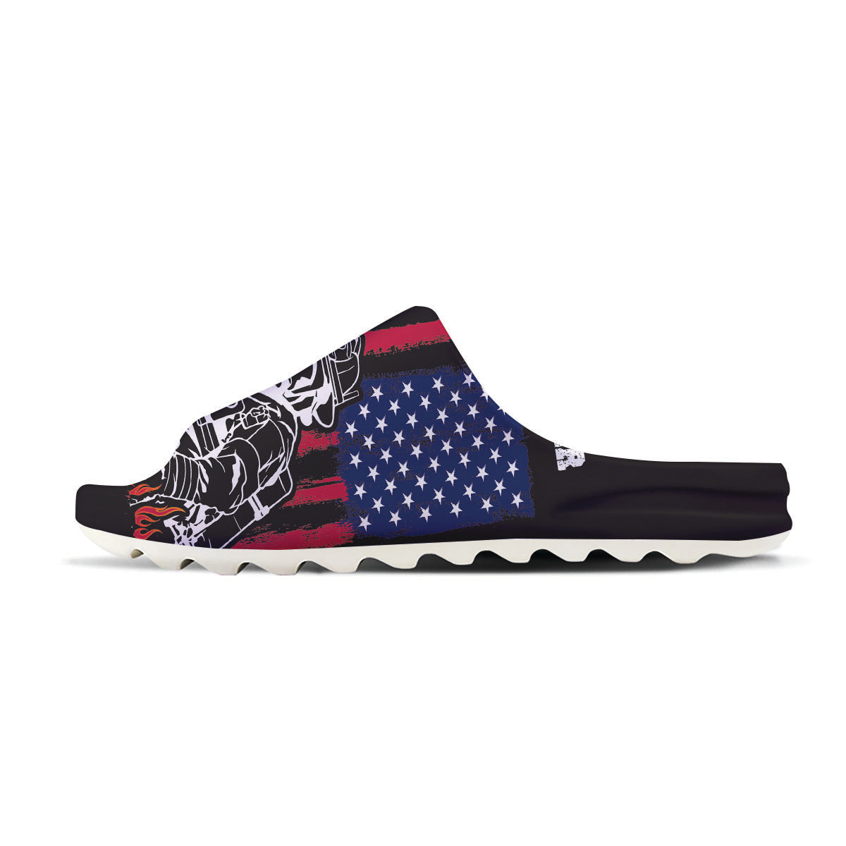 Firefighter Emblem American Print Sandals-grizzshop