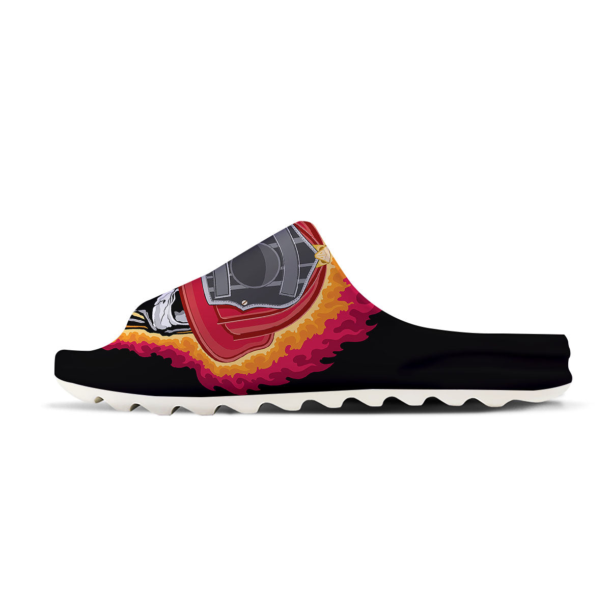 Firefighter Skull Flaming Print Sandals-grizzshop