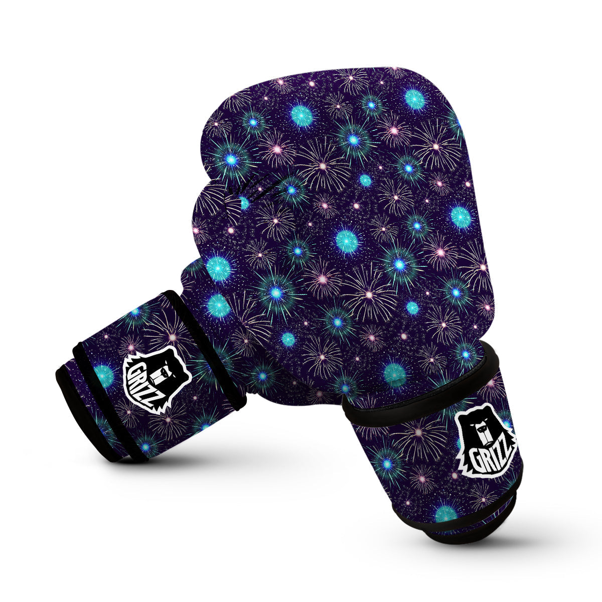 Firework Fetival Print Pattern Boxing Gloves-grizzshop
