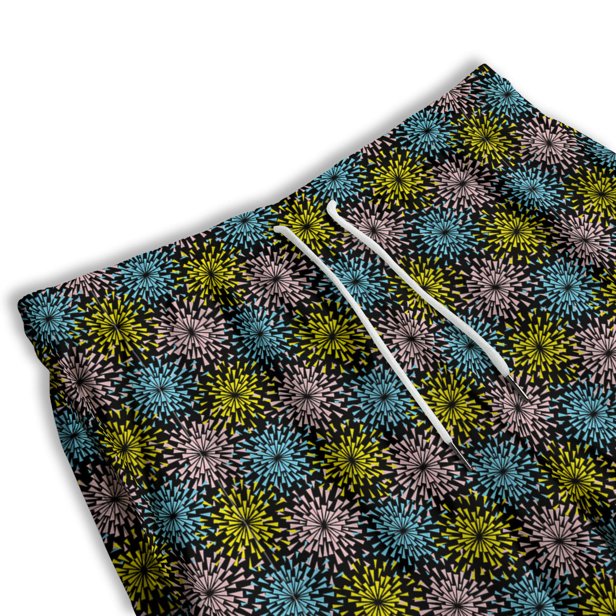 Fireworks Flowers Abstract Print Pattern Men's Athletic Shorts-grizzshop