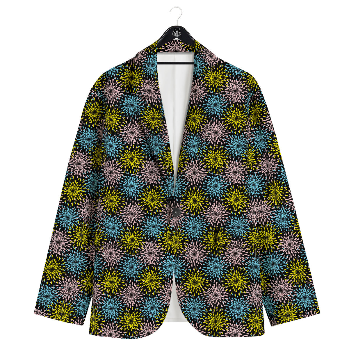 Fireworks Flowers Abstract Print Pattern Men's Sport Coat-grizzshop