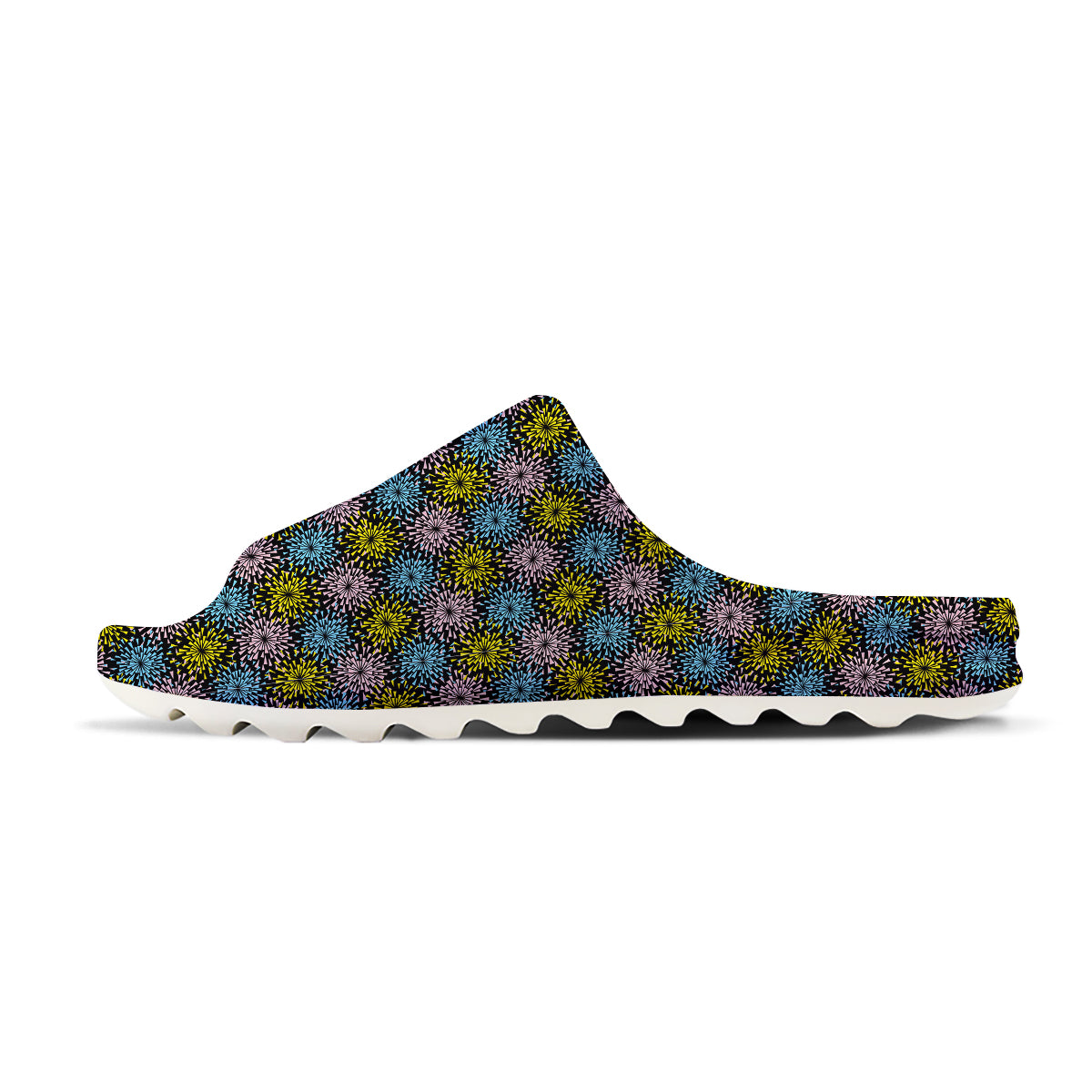 Fireworks Flowers Abstract Print Pattern Sandals-grizzshop