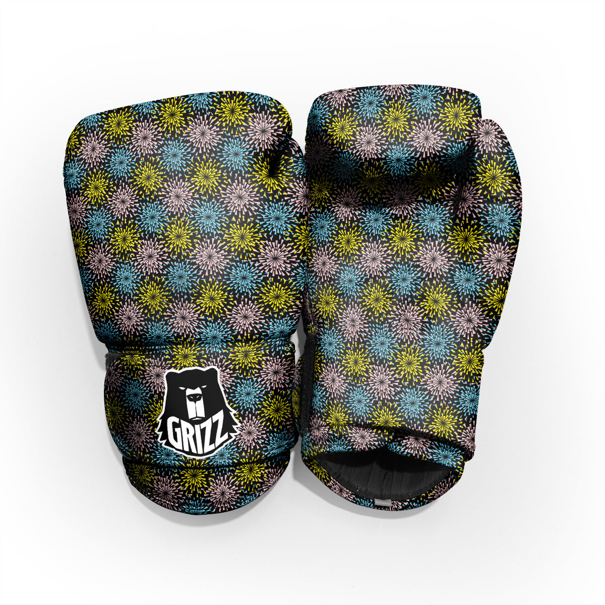 Fireworks Flowers Abstract Print Pattern Sparring Gloves-grizzshop