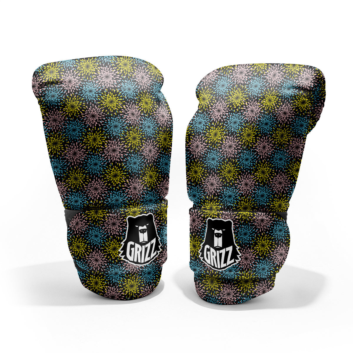 Fireworks Flowers Abstract Print Pattern Sparring Gloves-grizzshop