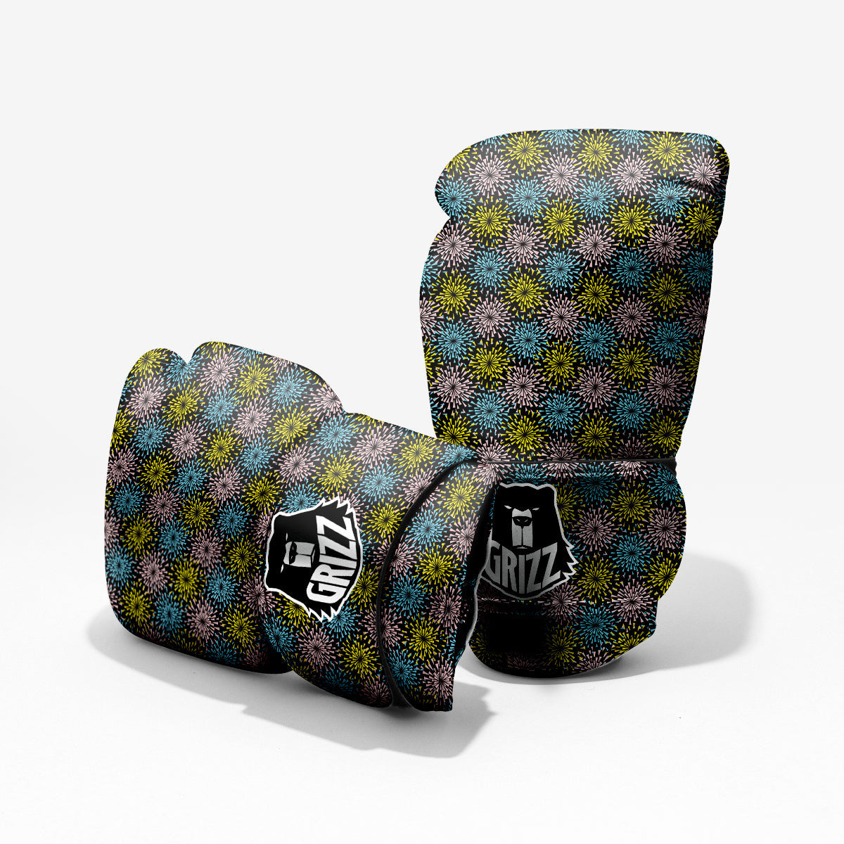 Fireworks Flowers Abstract Print Pattern Sparring Gloves-grizzshop