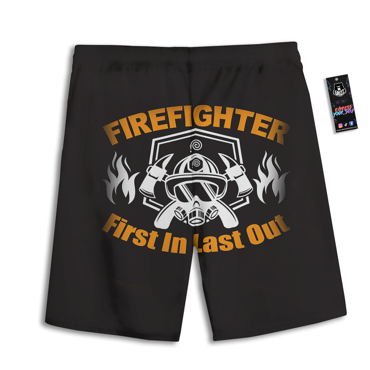 Flow Lava Print Men's Athletic Shorts