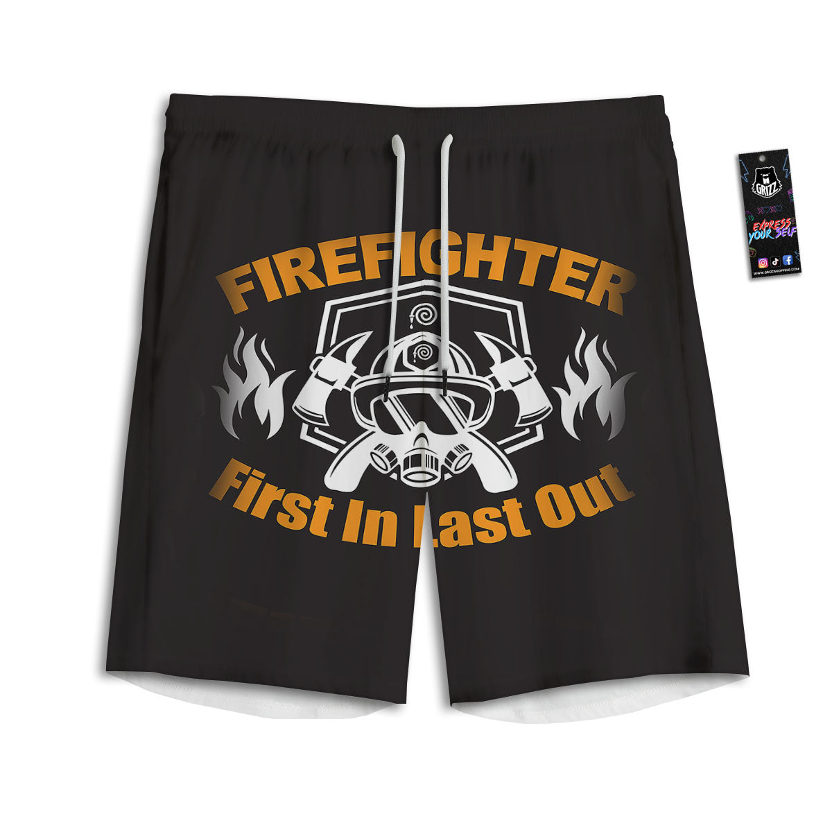 Flow Lava Print Men's Athletic Shorts