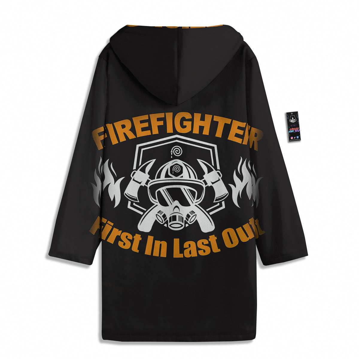 First In Last Out Firefighter Print Men's Windbreaker Jacket-grizzshop