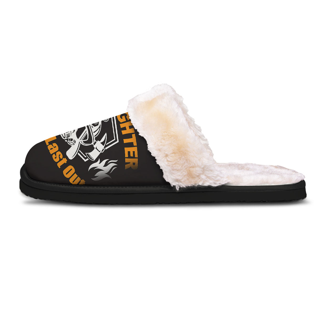 First In Last Out Firefighter Print Slippers-grizzshop