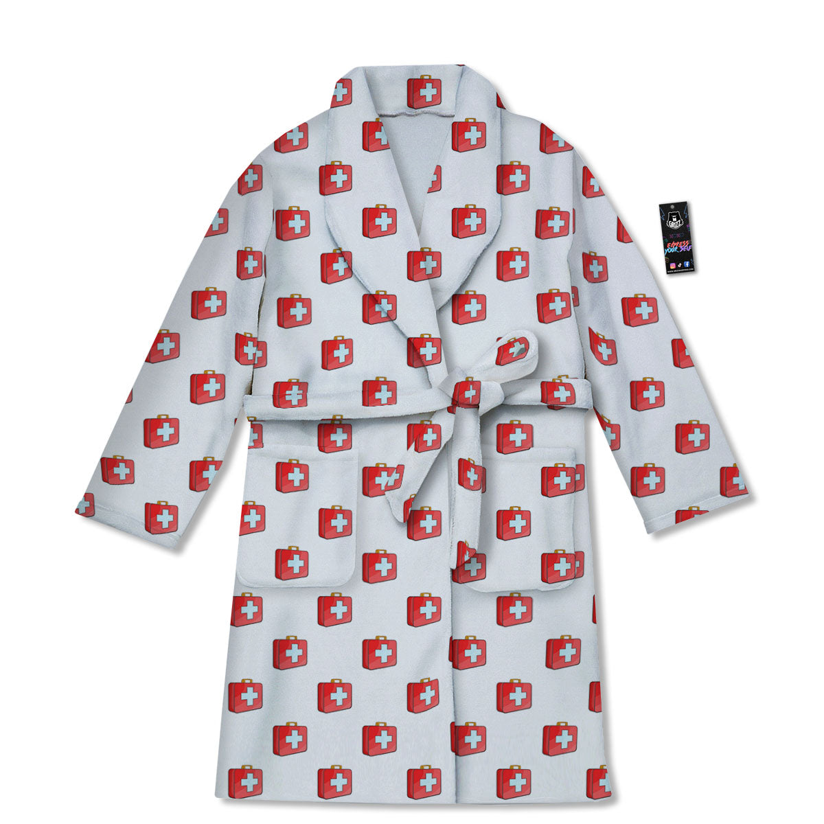 First Kit Aid Paramedic Print Pattern Bathrobe-grizzshop