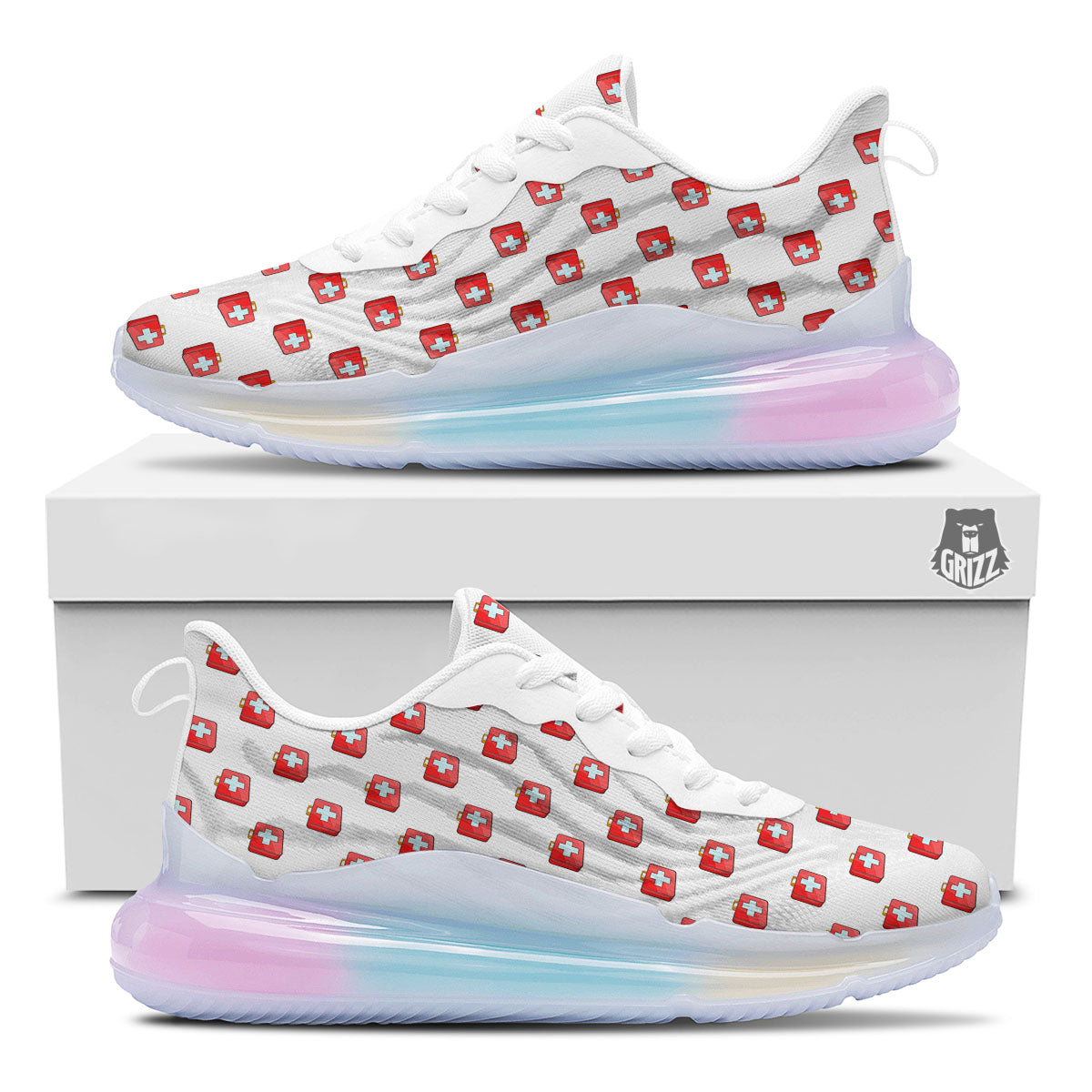 First Kit Aid Paramedic Print Pattern Running Sneakers-grizzshop