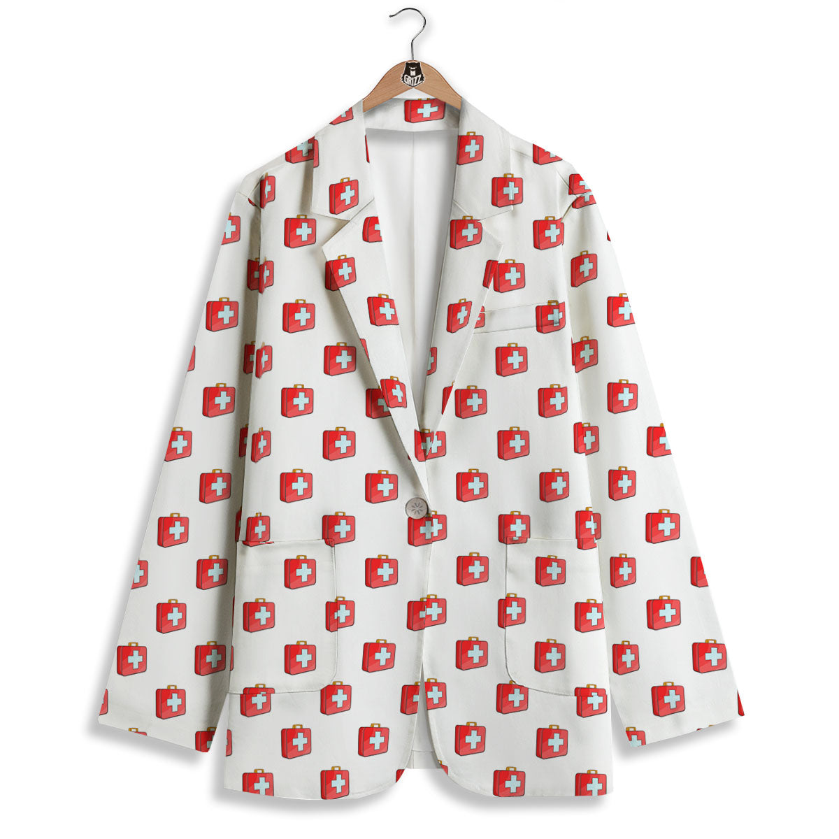 First Kit Aid Paramedic Print Pattern Women's Blazer-grizzshop
