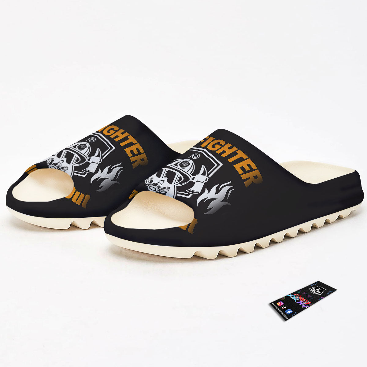 First In Last Out Firefighter Print Sandals-grizzshop