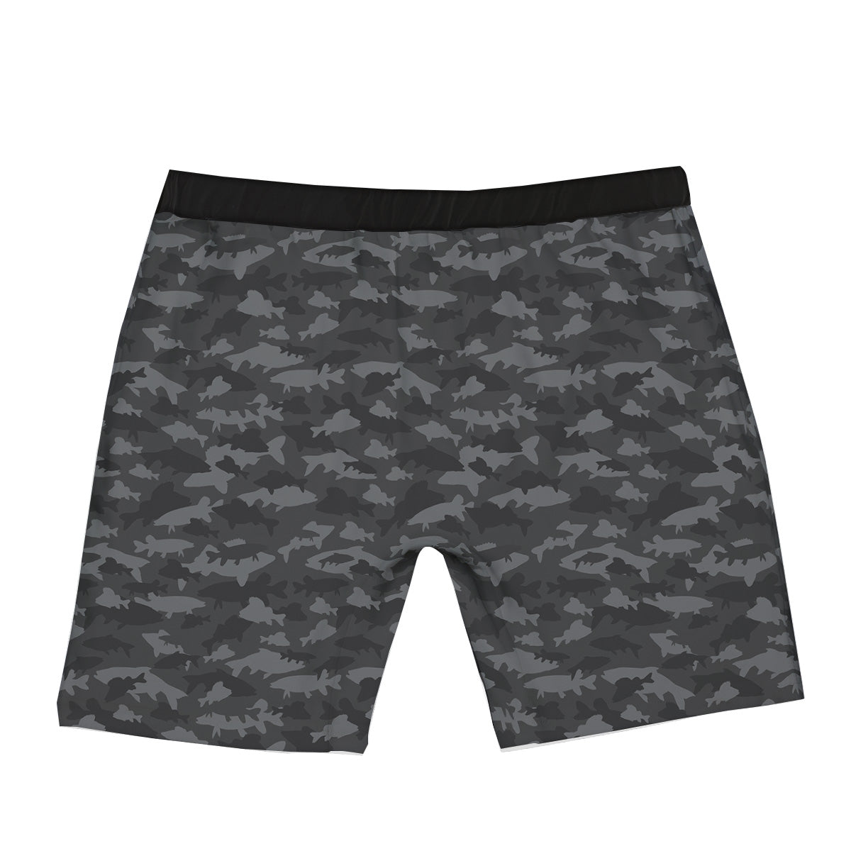 Fish Camouflage Grey Print Pattern Boxer Briefs-grizzshop