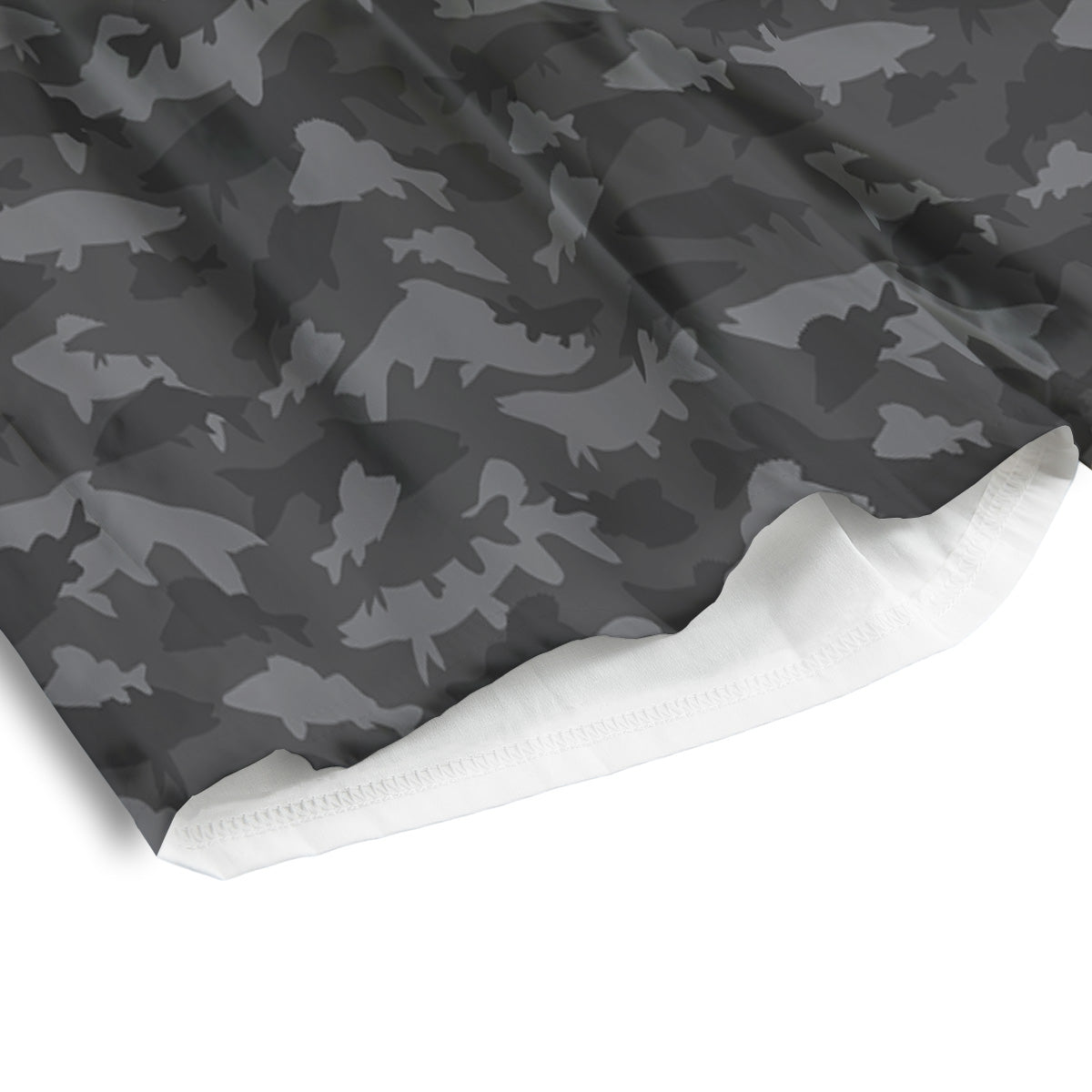 Fish Camouflage Grey Print Pattern Men's Athletic Shorts