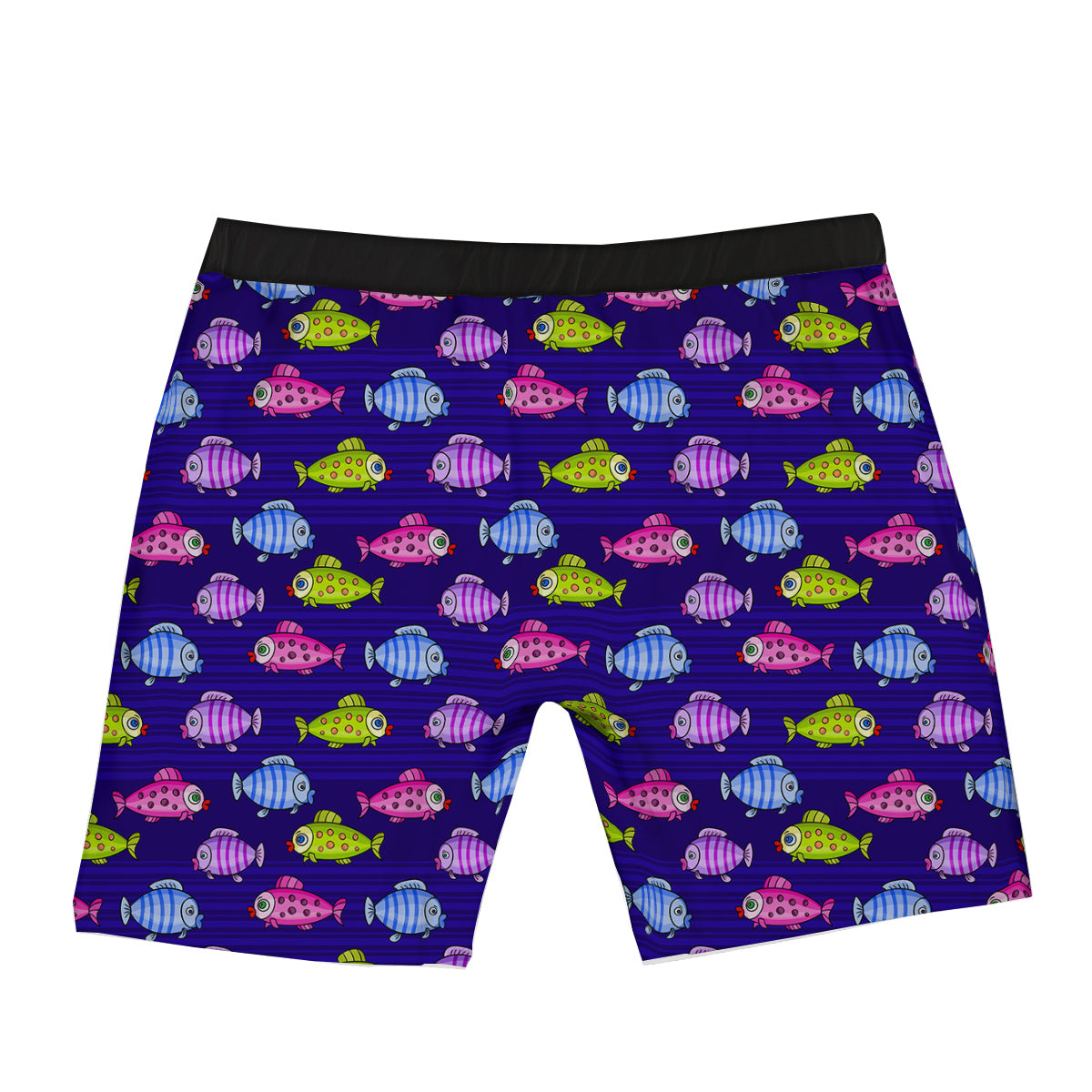 Fish Cartoon Print Pattern Boxer Briefs-grizzshop