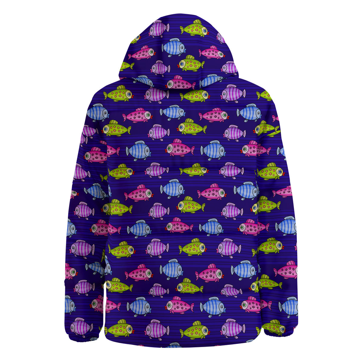 Fish Cartoon Print Pattern Down Jacket-grizzshop
