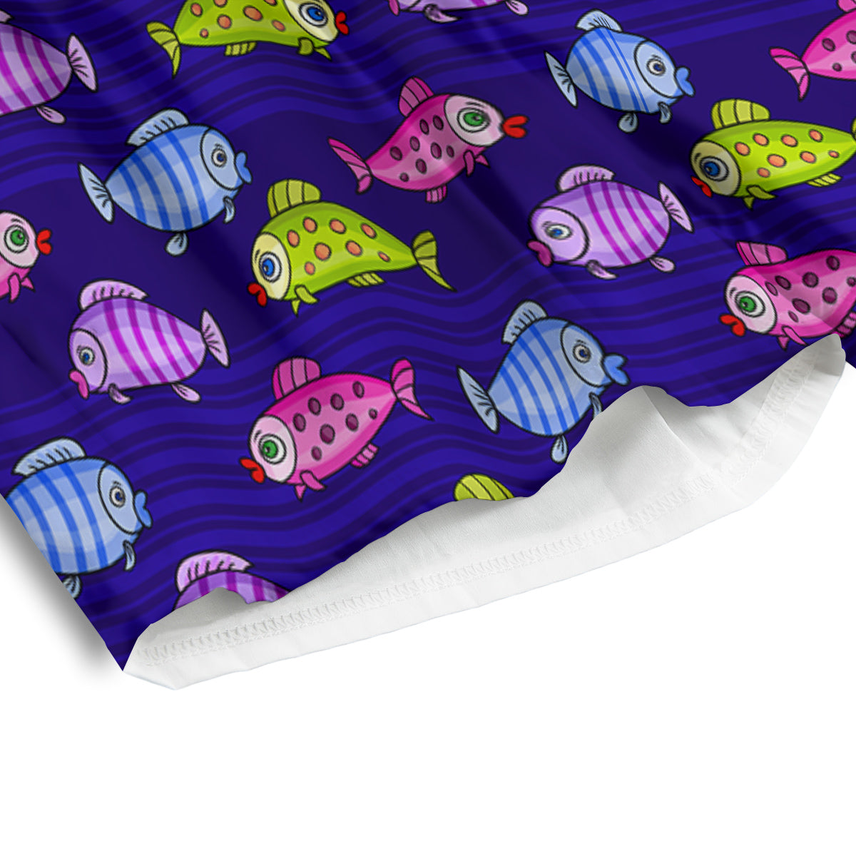 Fish Cartoon Print Pattern Men's Athletic Shorts
