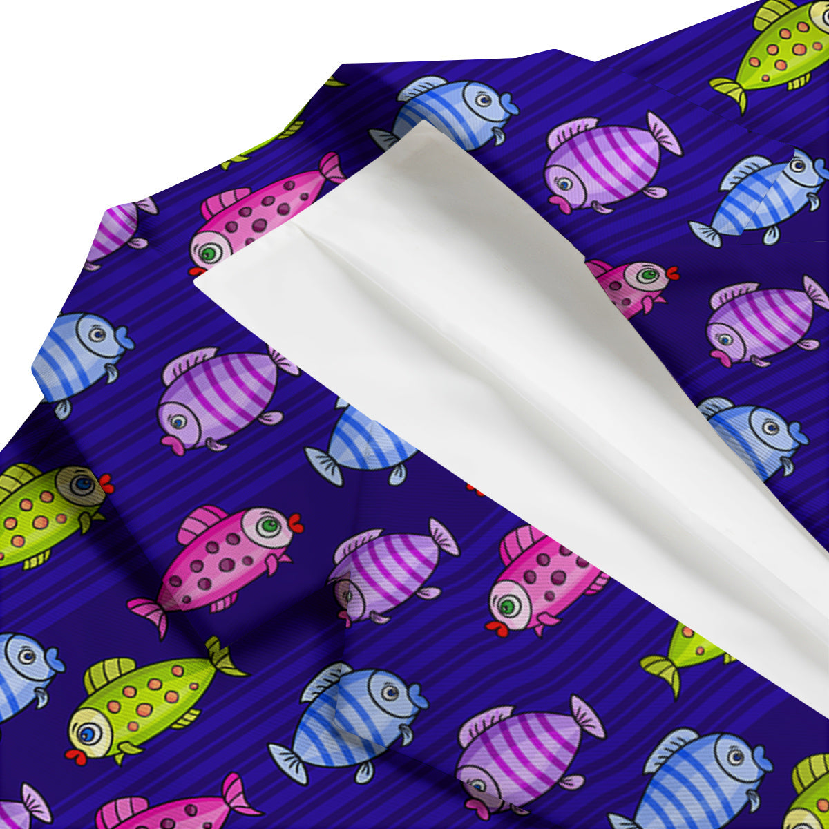 Fish Cartoon Print Pattern Men's Blazer-grizzshop