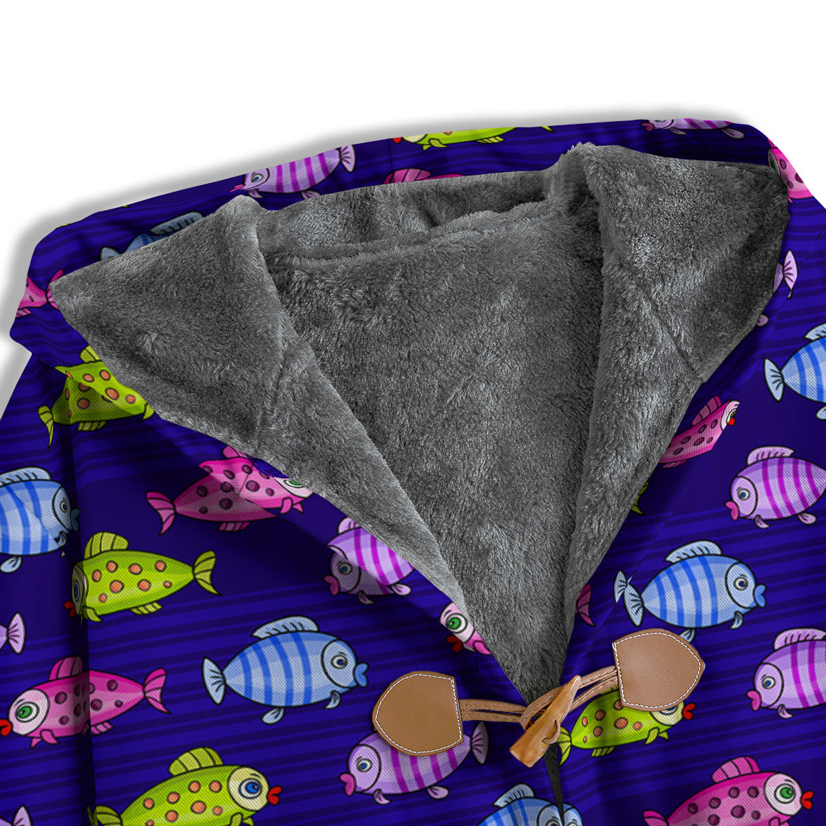 Fish Cartoon Print Pattern Men's Windbreaker Jacket-grizzshop