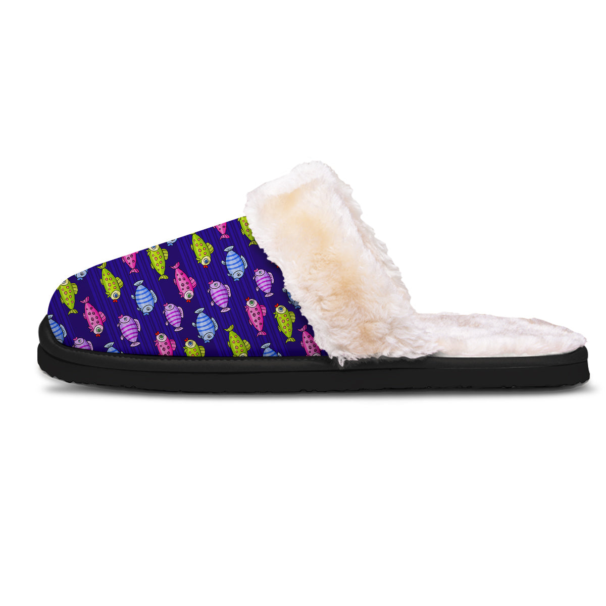 Fish Cartoon Print Pattern Slippers-grizzshop