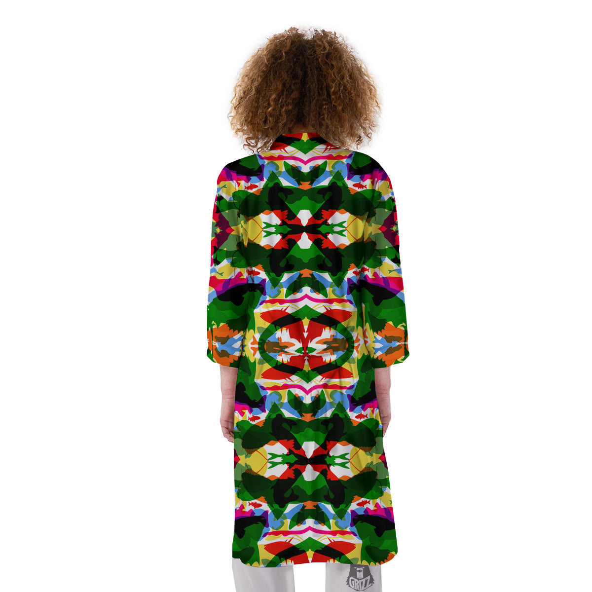 Fish Colorful Abstract Print Pattern Kimono-grizzshop