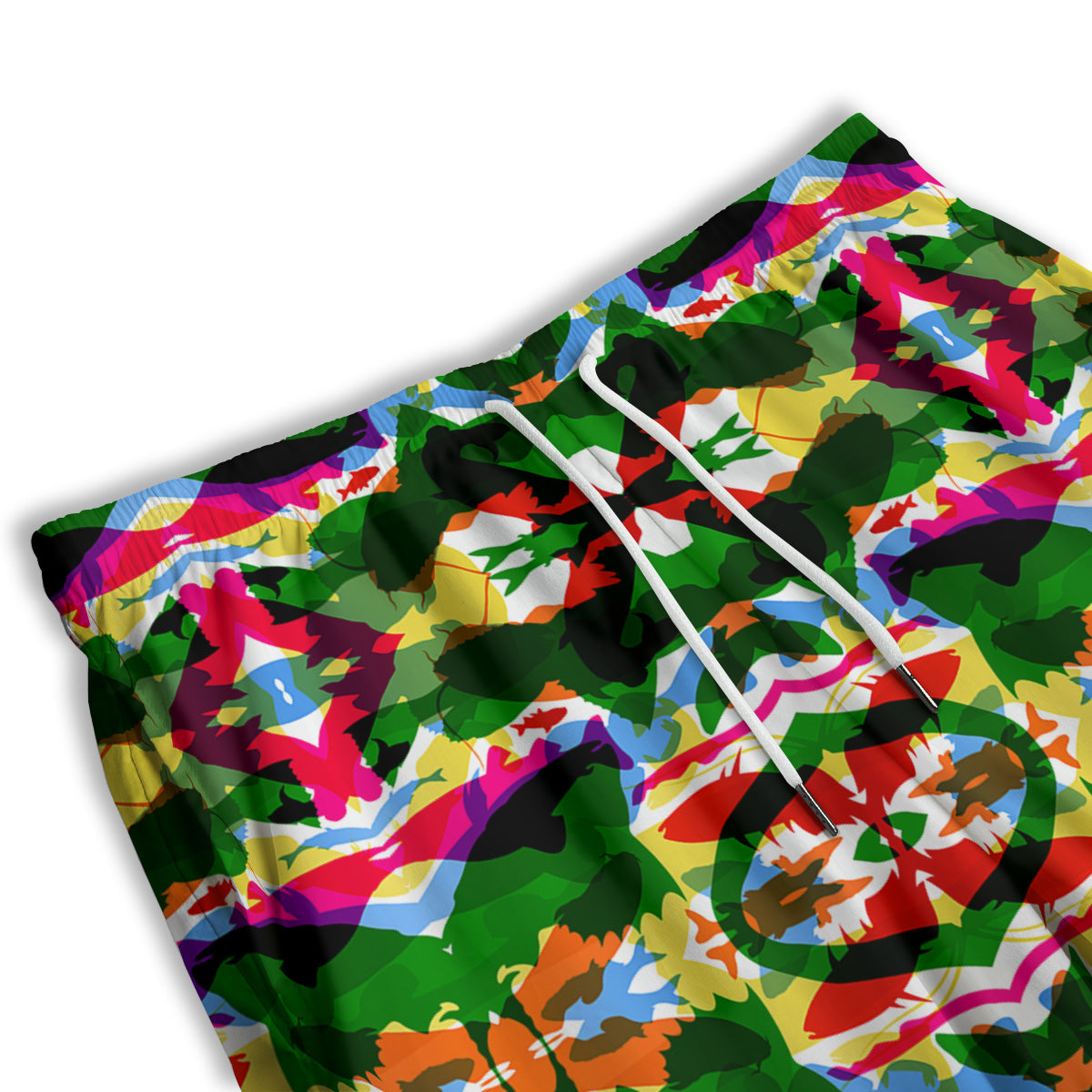 Fish Colorful Abstract Print Pattern Men's Athletic Shorts