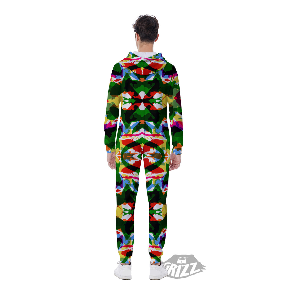 Fish Colorful Abstract Print Pattern Men's Jumpsuit-grizzshop