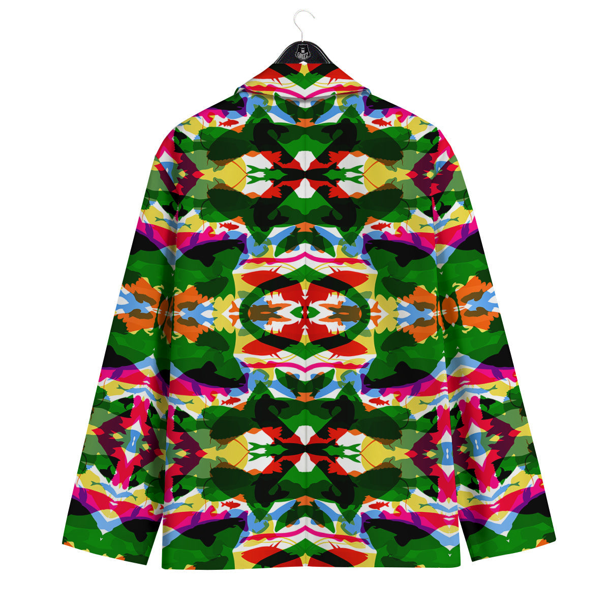 Fish Colorful Abstract Print Pattern Men's Sport Coat-grizzshop