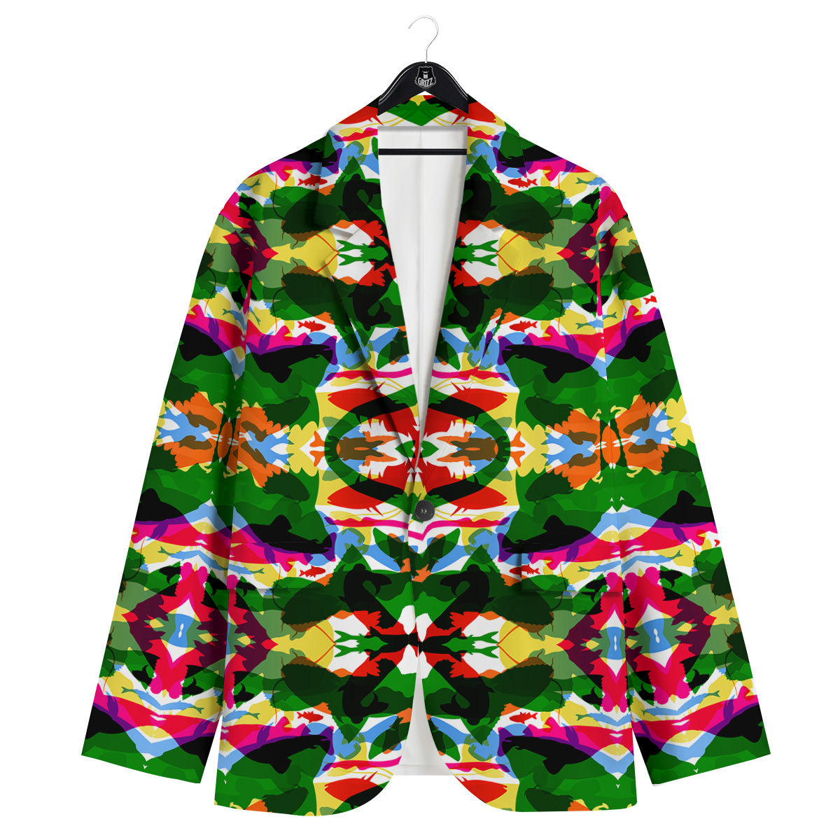 Fish Colorful Abstract Print Pattern Men's Sport Coat-grizzshop