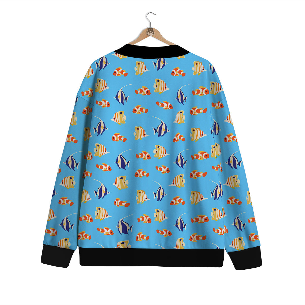 Fish Cute Print Pattern Cardigan-grizzshop