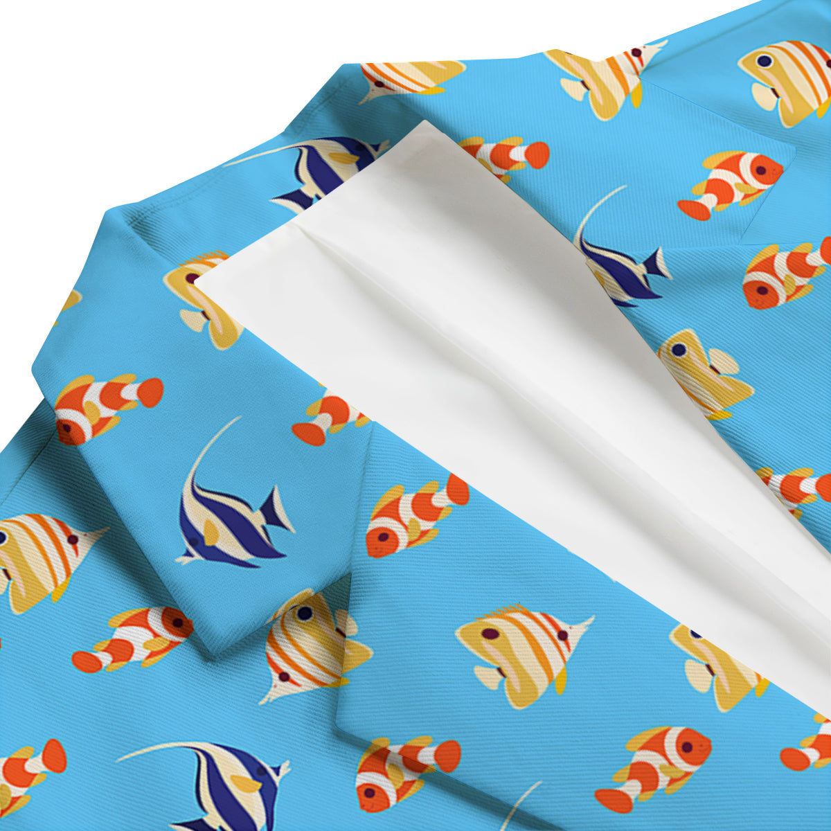 Fish Cute Print Pattern Men's Blazer-grizzshop