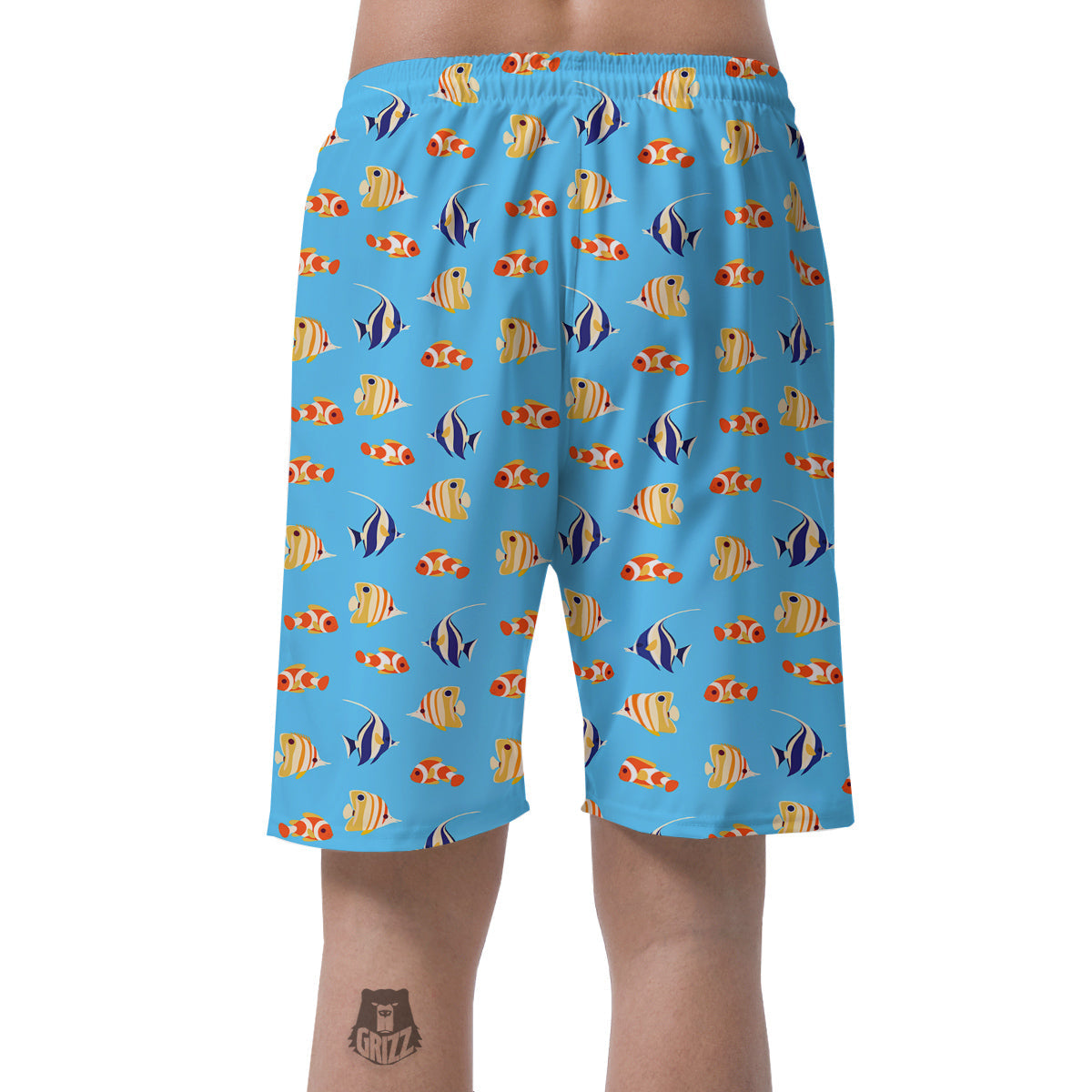 Fish Cute Print Pattern Men's Shorts-grizzshop