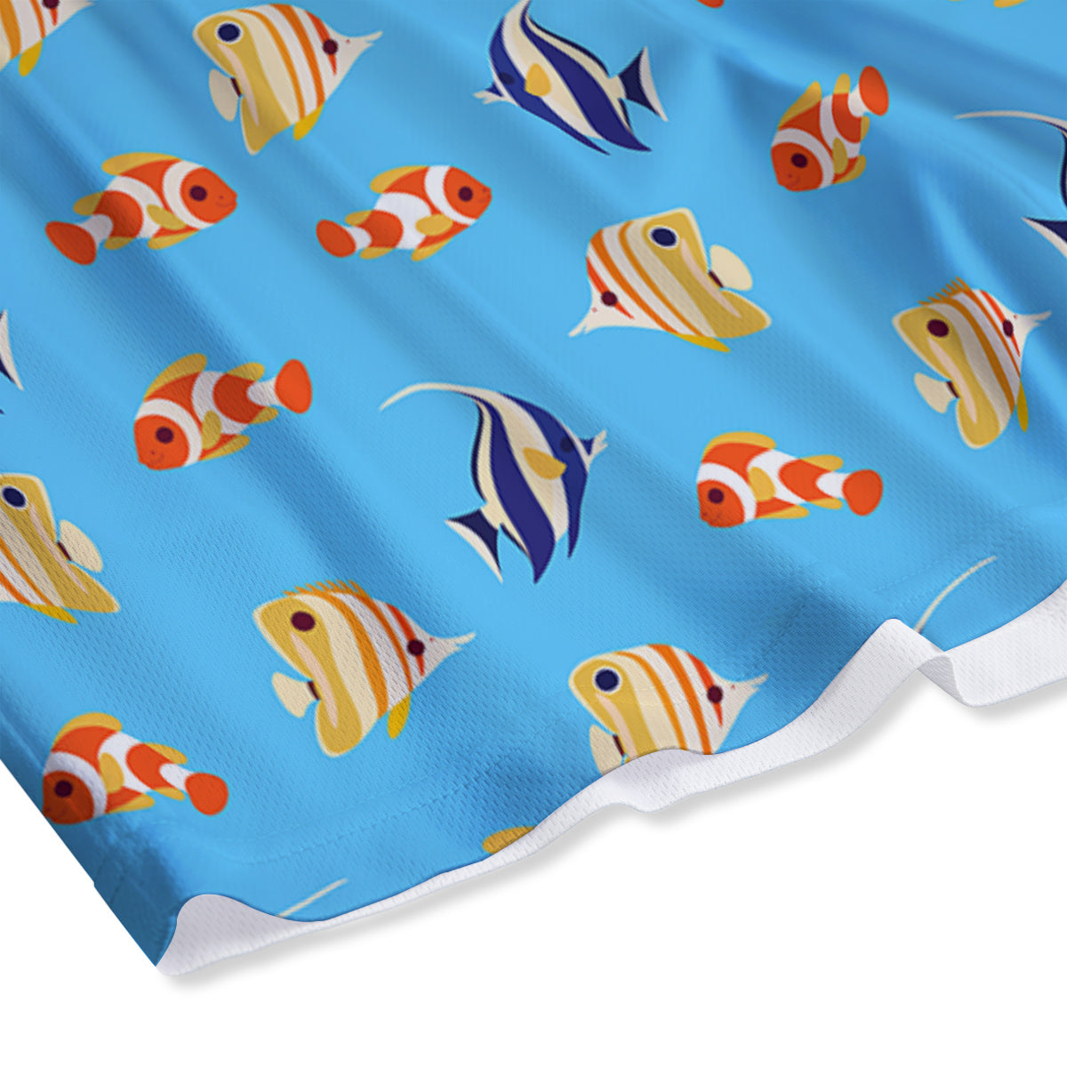 Fish Cute Print Pattern Mesh Shorts-grizzshop