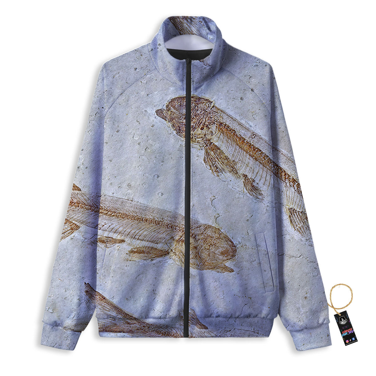 Fish Fossil Lycoptera Print Track Jacket-grizzshop