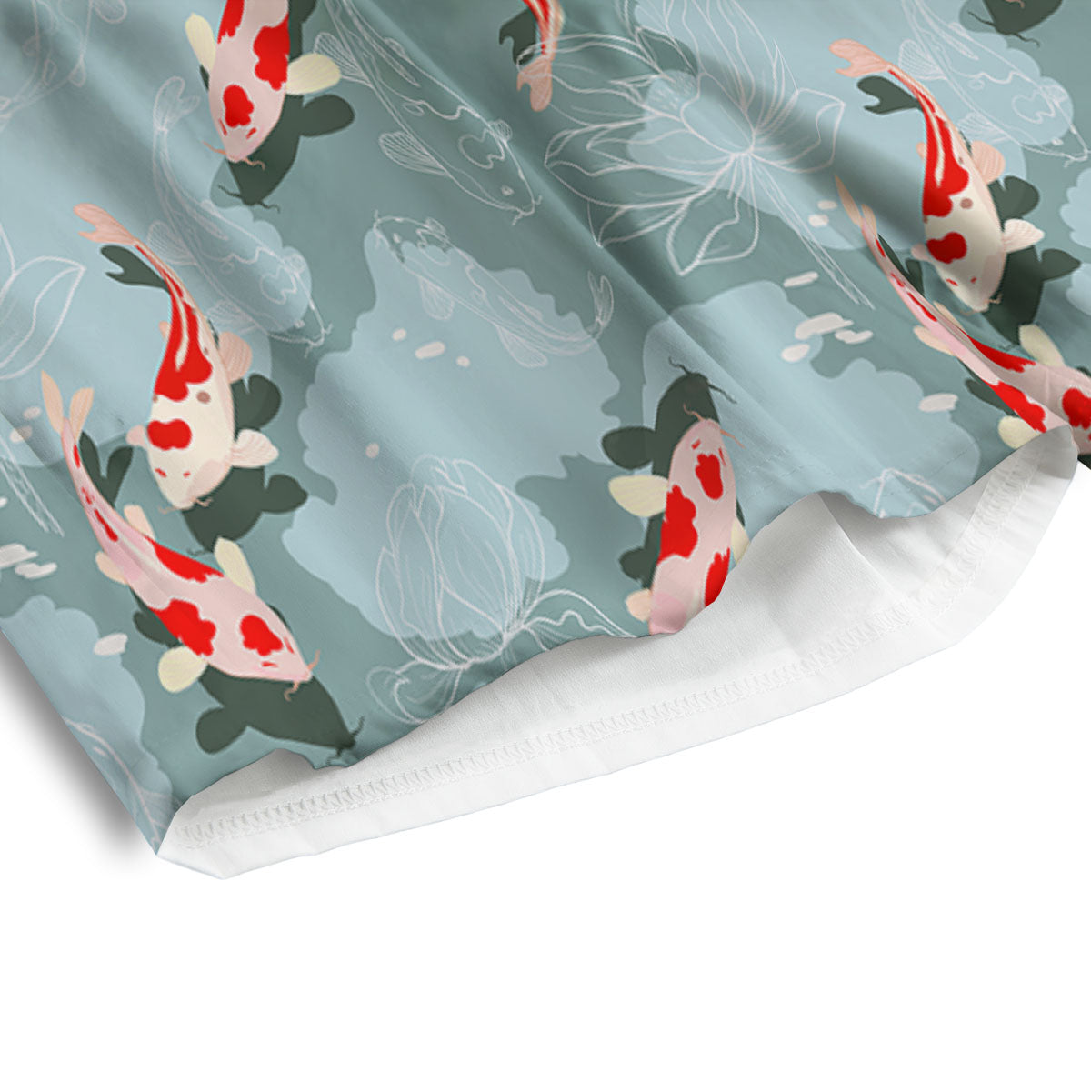 Fish Koi Print Pattern Men's Athletic Shorts
