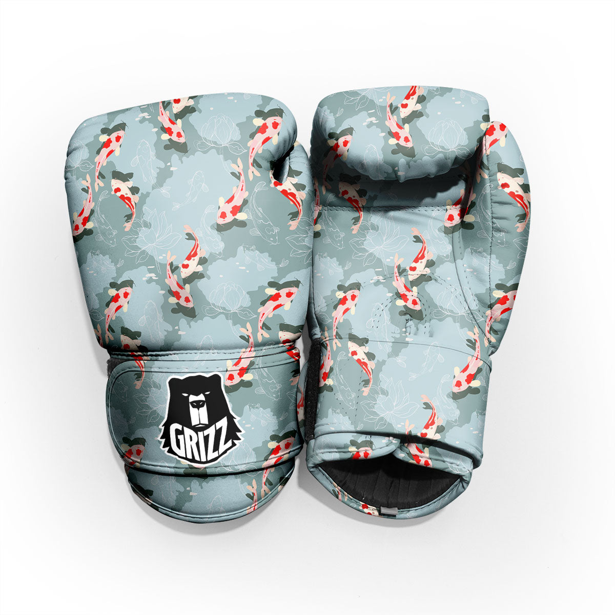 Fish Koi Print Pattern Sparring Gloves-grizzshop