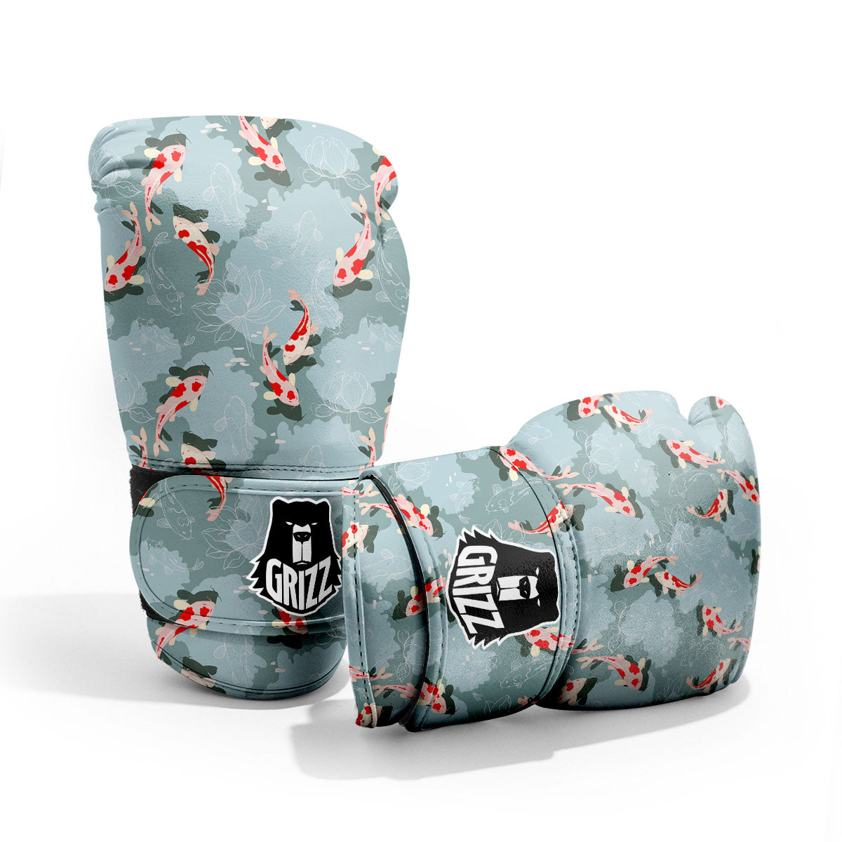 Fish Koi Print Pattern Sparring Gloves-grizzshop