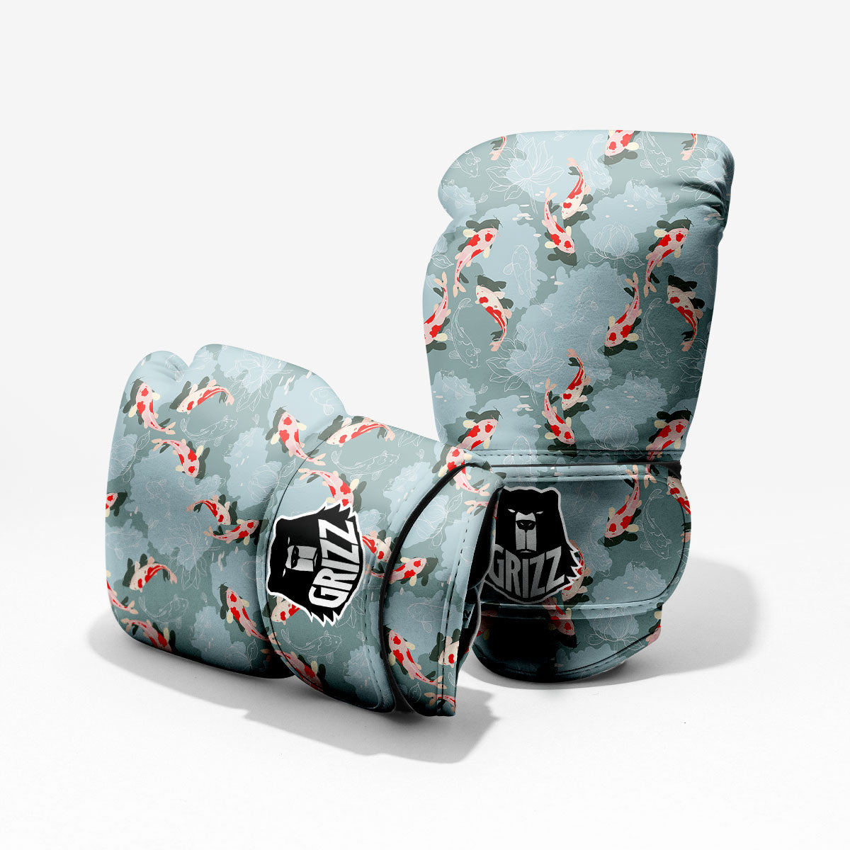 Fish Koi Print Pattern Sparring Gloves-grizzshop