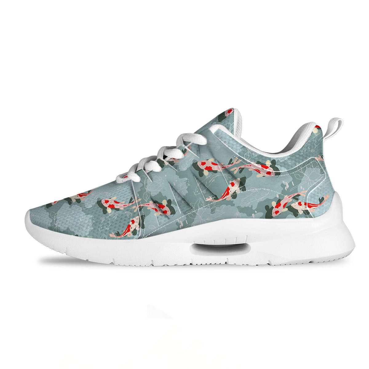 Fish Koi Print Pattern Tennis Shoes-grizzshop