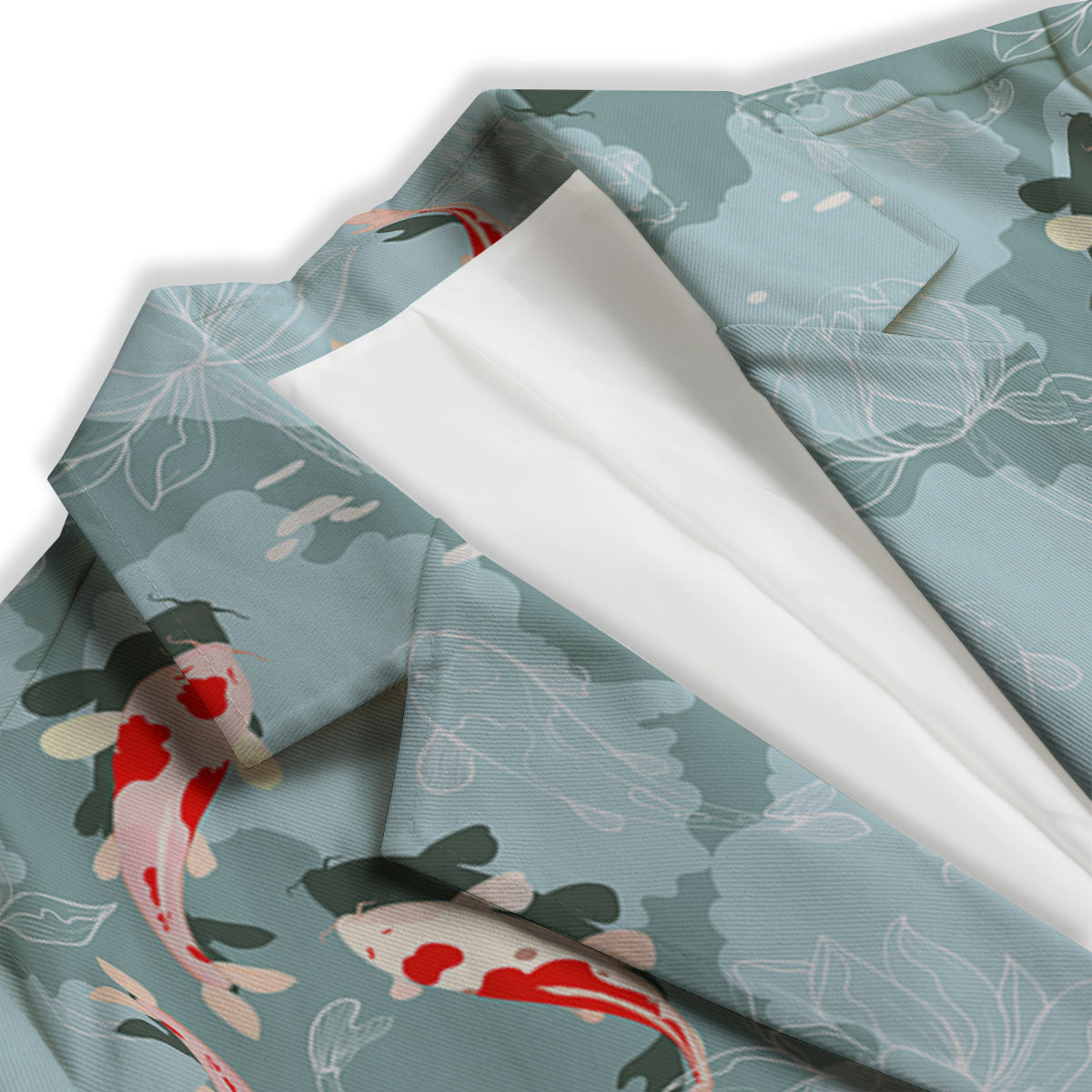 Fish Koi Print Pattern Women's Blazer-grizzshop